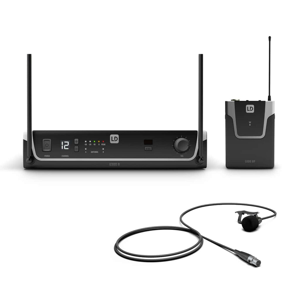 LD Systems U306 BPL Sistema inalámbrico con petaca y micrófono Lavalier 655-679 MHz
