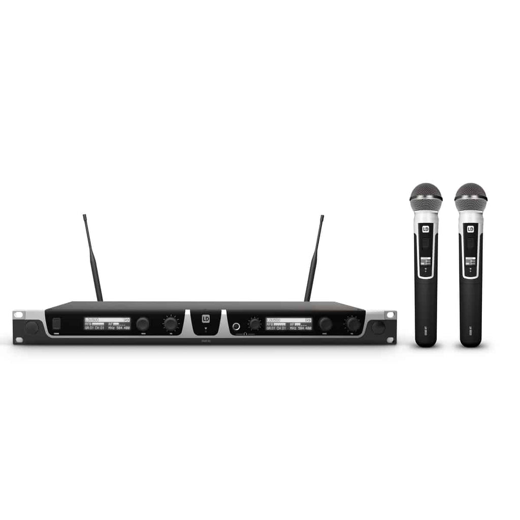 LD Systems U506 HHD 2 Sistema inalámbrico dual con 2 micrófonos de mano 655-679 MHz