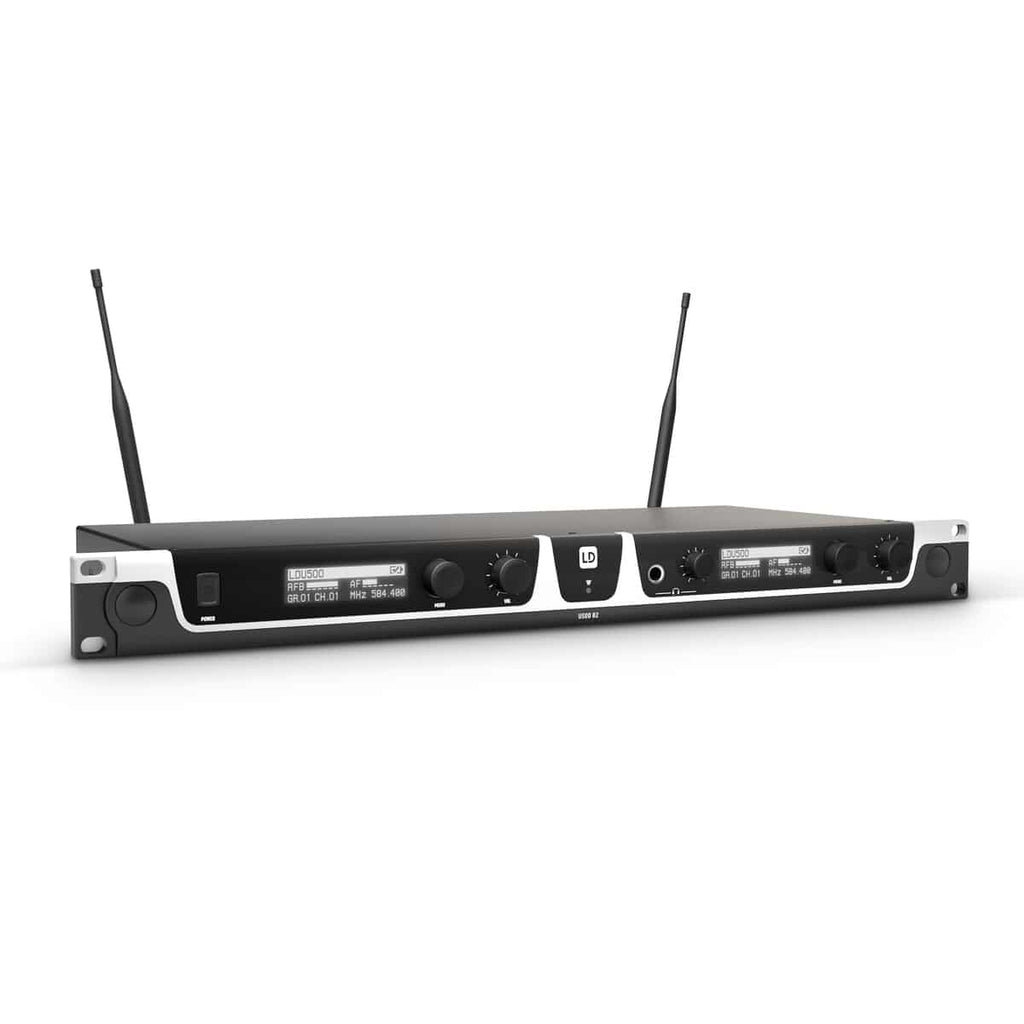 LD Systems U506 HHD 2 Sistema inalámbrico dual con 2 micrófonos de mano 655-679 MHz