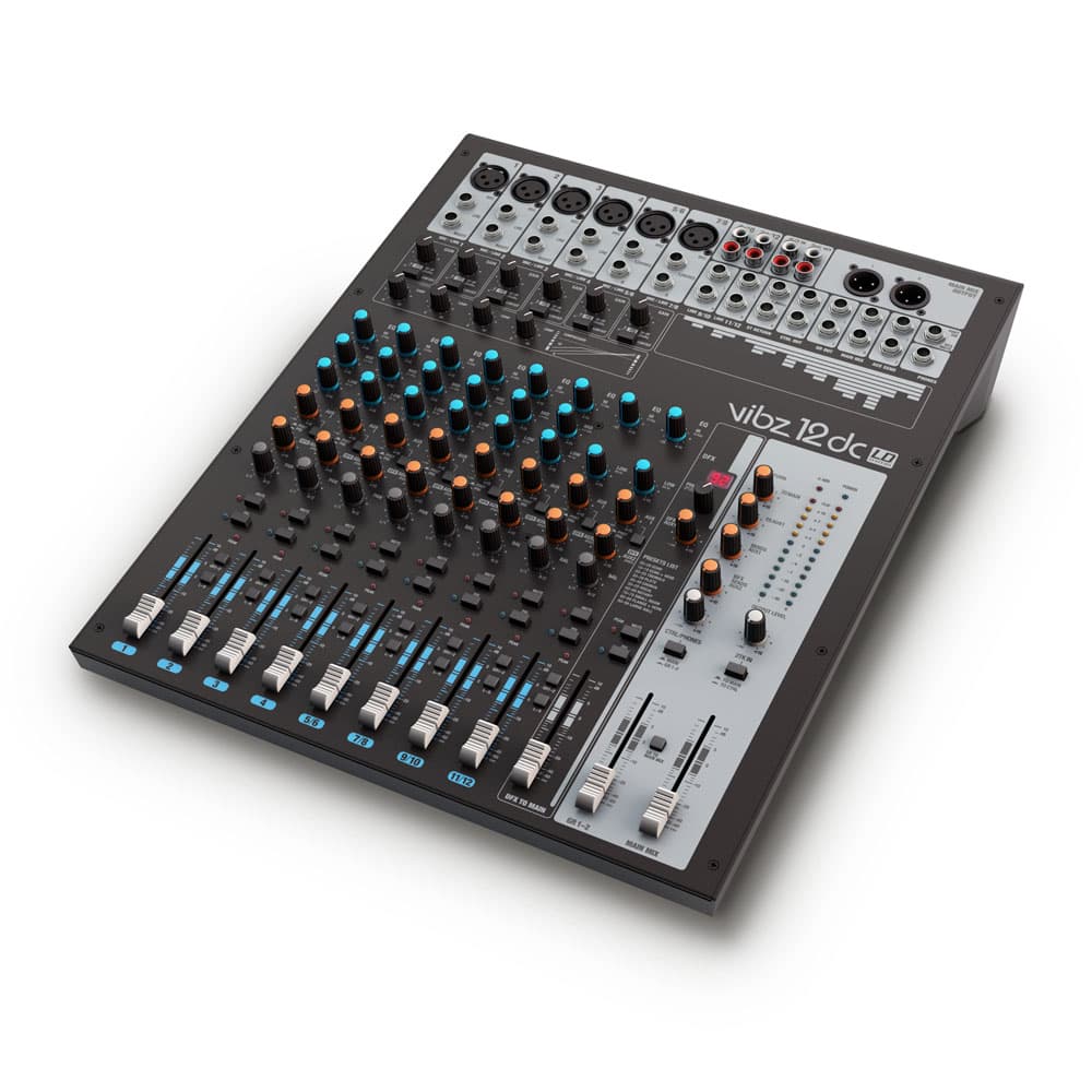 LD Systems VIBZ 12 DC Consola de mezclas análoga 12 canales con compresor y efectos digitales