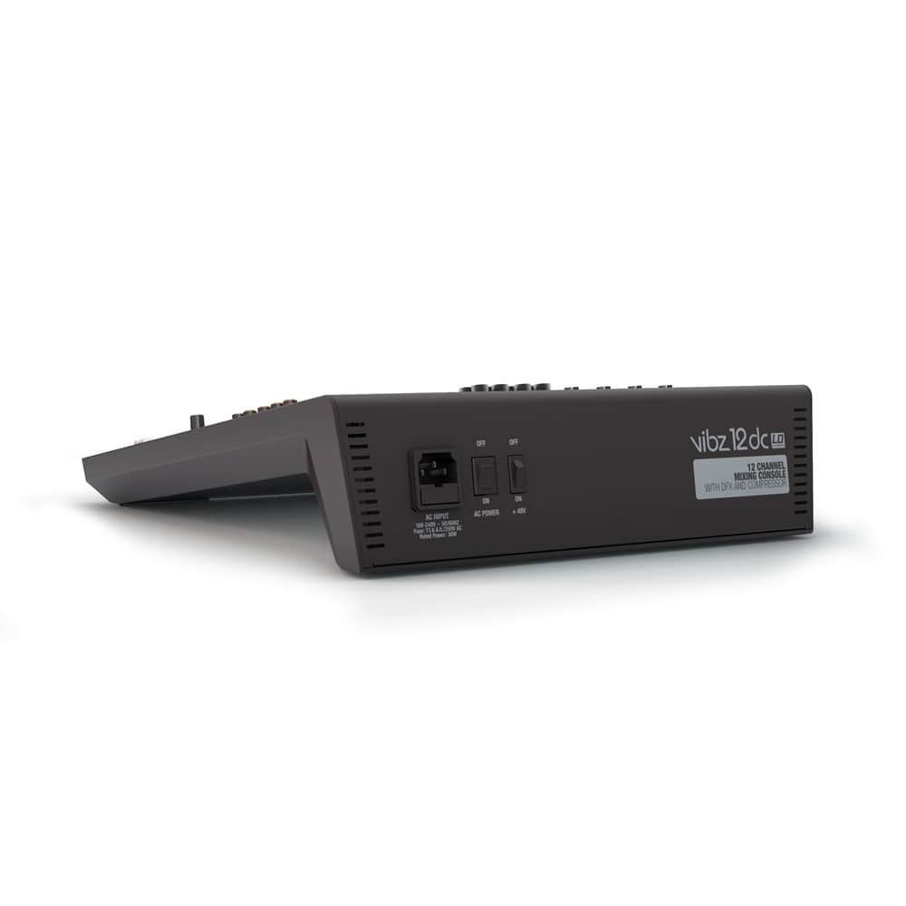 LD Systems VIBZ 12 DC Consola de mezclas análoga 12 canales con compresor y efectos digitales