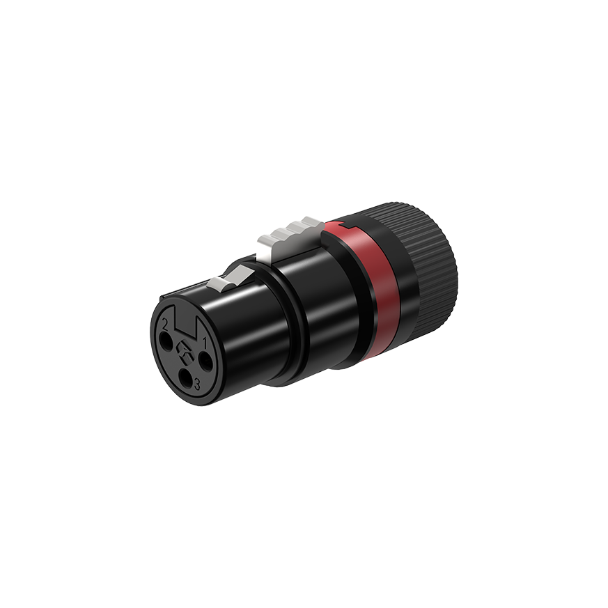 Roxtone LX3FH Conector XLR rotable bajo perfil carcasa metálica