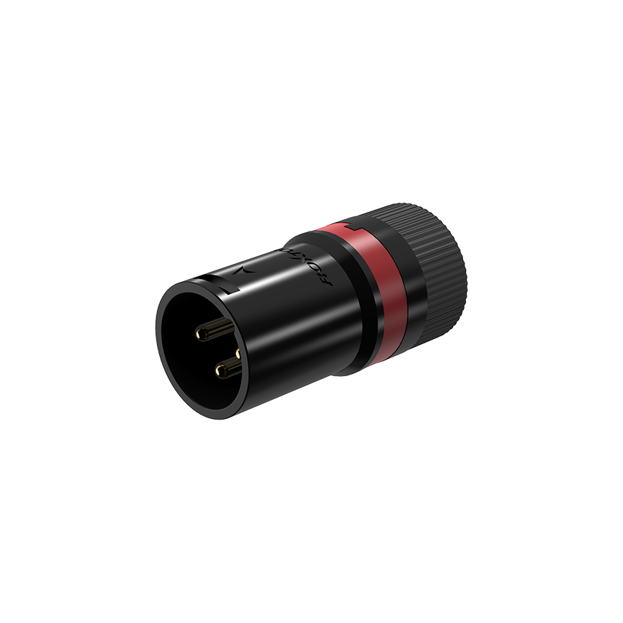 Roxtone LX3MH Conector XLR macho rotable bajo perfil carcasa metálica