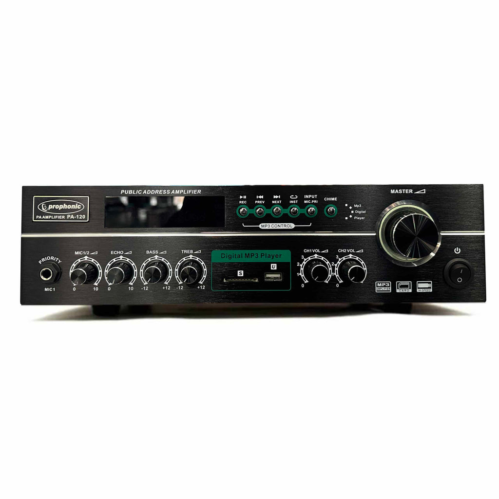 Prophonic PA-120 Amplificador ambiental 2 zonas 2 x 120 W línea 70/100 V