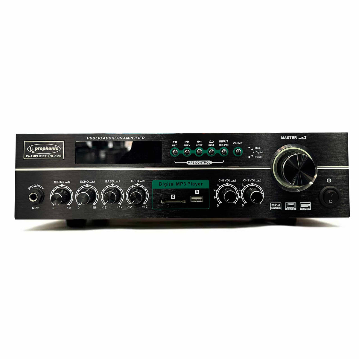 Prophonic PA-120 Amplificador ambiental 2 zonas 2 x 120 W línea 70/100 V
