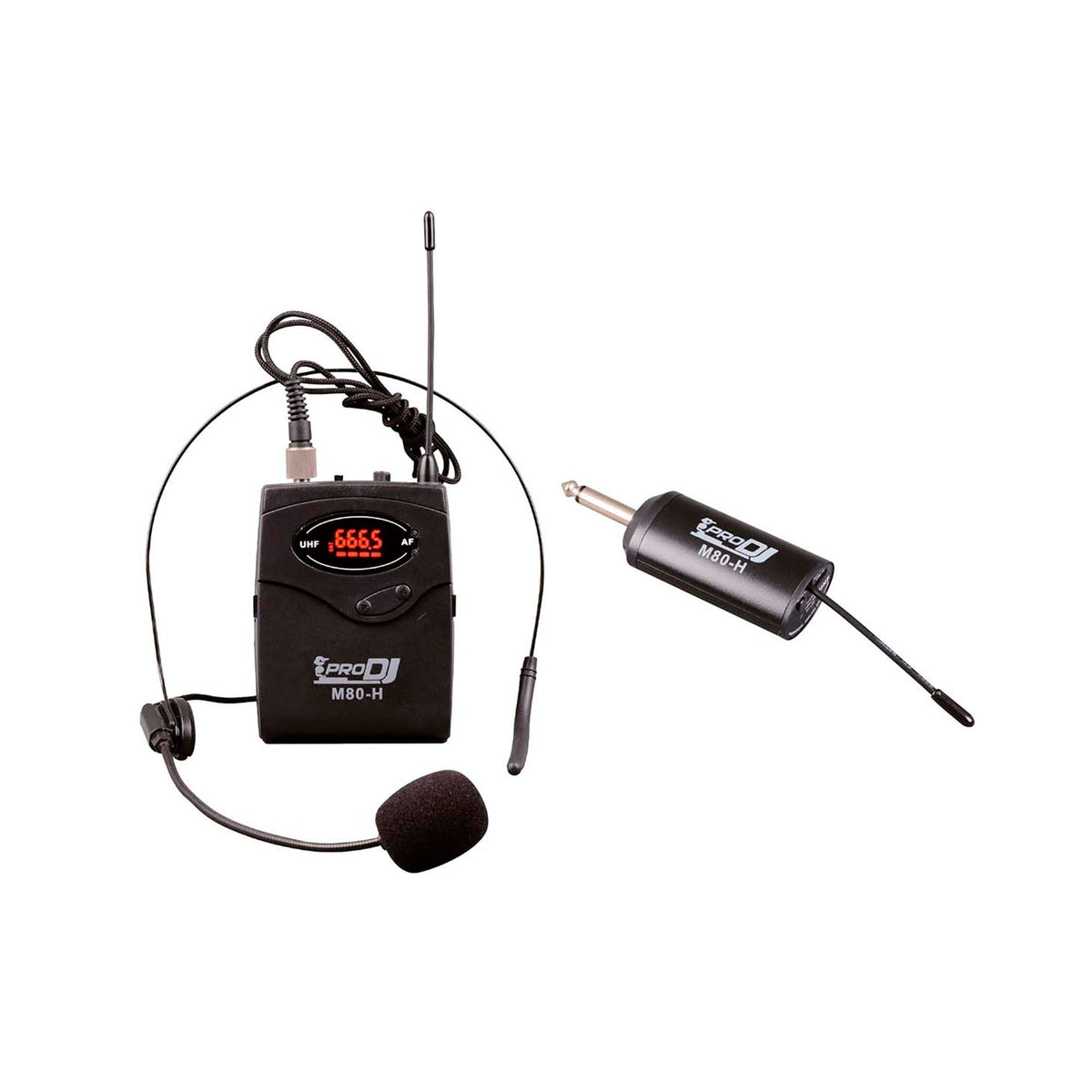 Pro DJ M80-H Micrófono inalámbrico bodypack UHF diadema