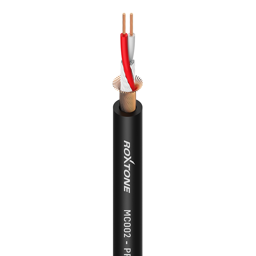 Roxtone MC002 Cable de micrófono balanceado 24AWG rollo 100 m