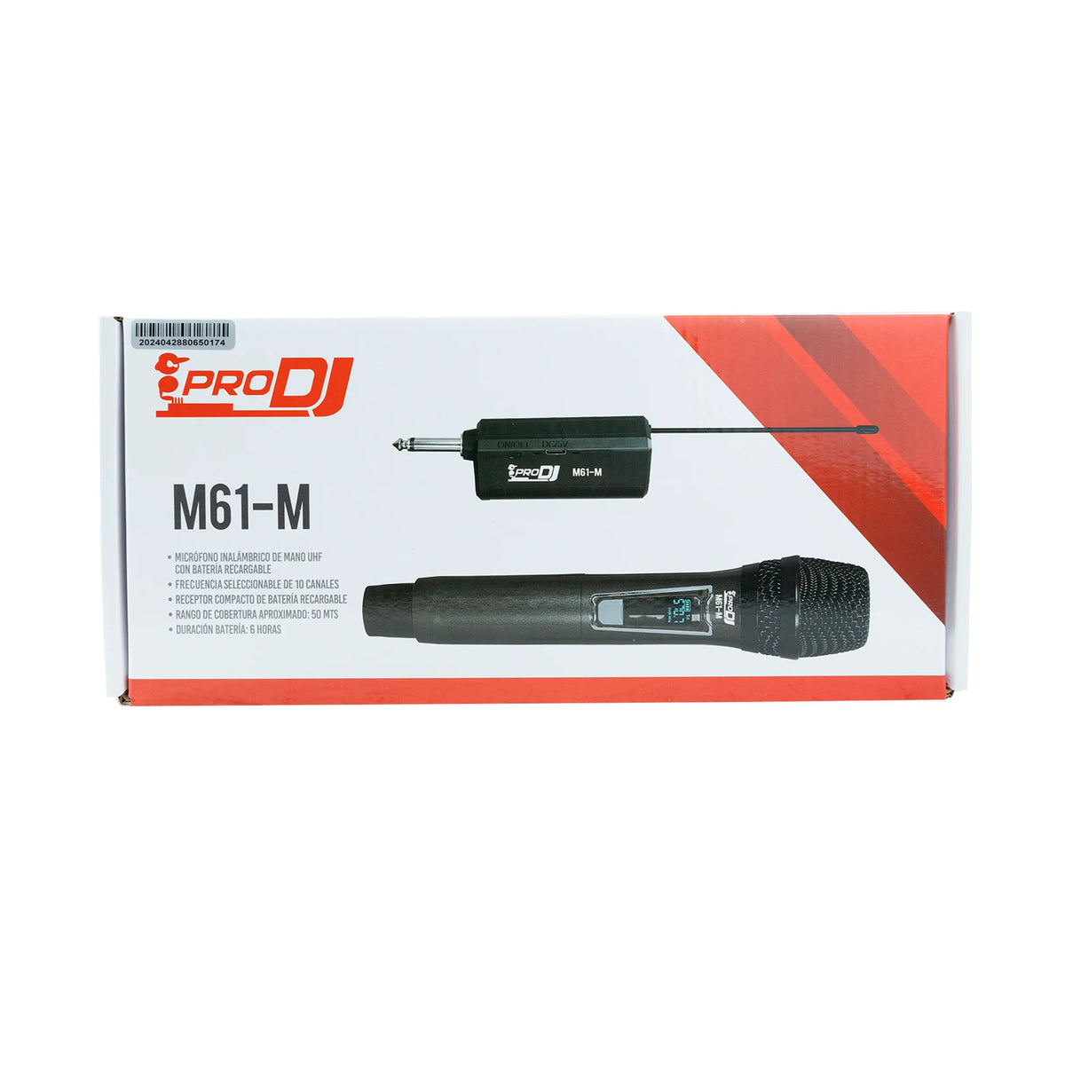 Pro DJ M61-M Micrófono inalámbrico de mano recargable