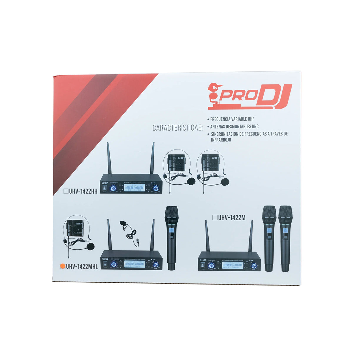 Pro DJ UHV-1422MHL Micrófono inalámbrico UHF bodypack