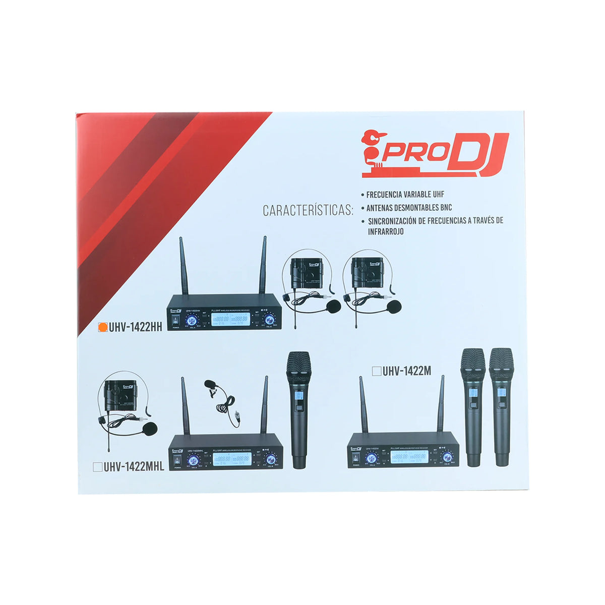 Pro DJ UHV-1422HH Micrófono inalámbrico UHF bodypack