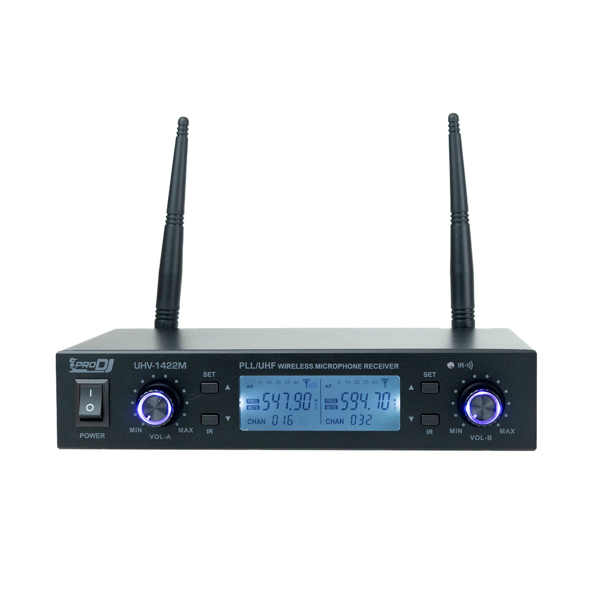 Pro DJ UHV-1422M Sistema de micrófono inalámbrico UHF