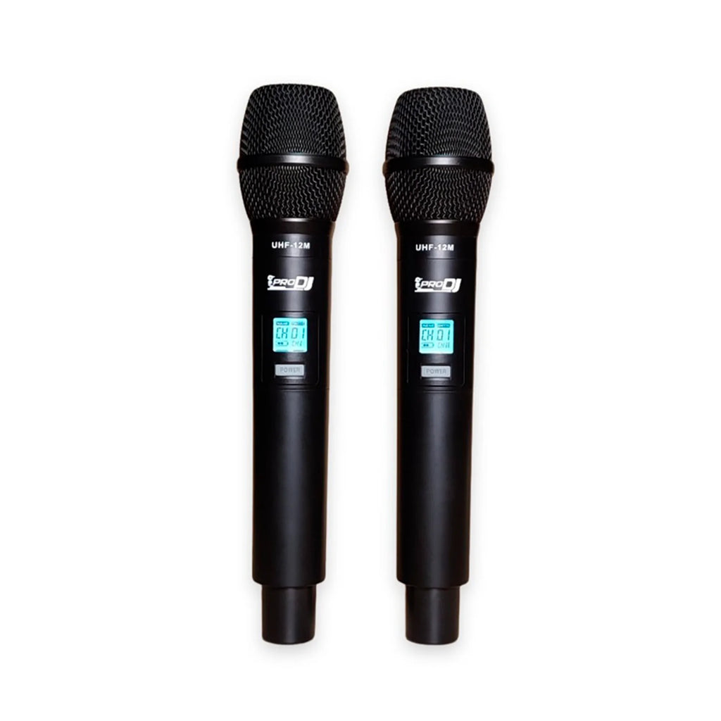 Pro DJ UHF-12M Micrófono inalámbrico doble UHF variable