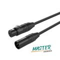 Roxtone MMXX200L1 Cable para micrófono profesional balanceado XLR hembra a XLR macho 3 polos 1 m