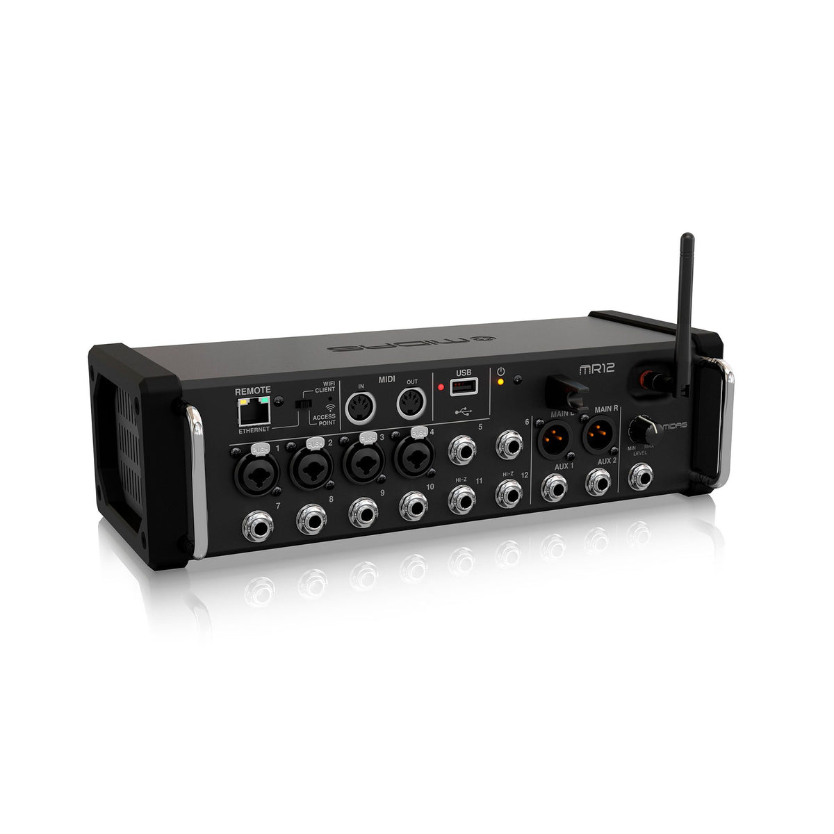 Midas MR12 Consola digital de 12 canales con Wi-Fi y USB