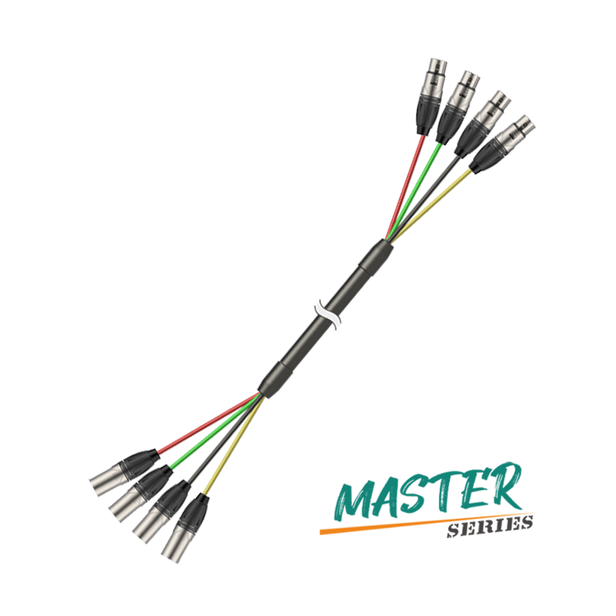 Roxtone MSL4CL6 Cable multienlace balanceado XLR macho-hembra 4 vías 6 m