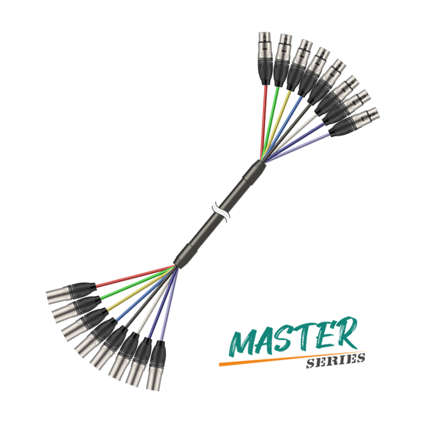 Roxtone MSL8CL6 Cable multienlace balanceado XLR macho-hembra 8 vías 6 m
