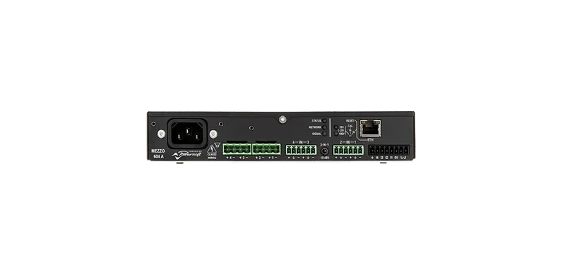 Powersoft Mezzo 604 AD Amplificador de instalación 4 canales 600 W con DSP y Dante