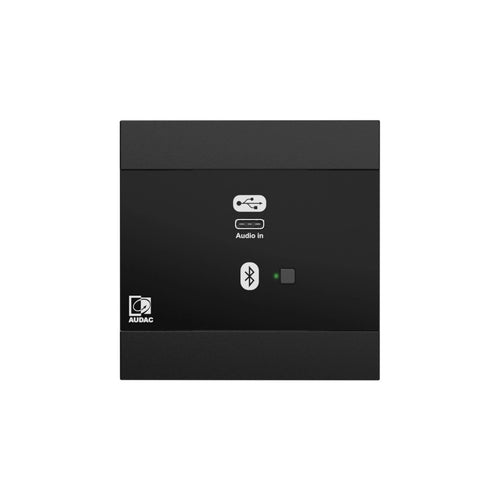 Audac NWP400/B Panel de red Dante con USB-C y Bluetooth