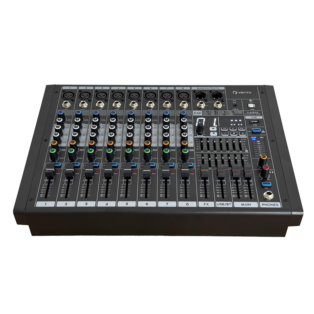 Vento P-MW8X Consola amplificada 8 canales 500 W USB Bluetooth