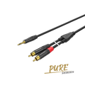 Roxtone PACC150L2 Cable de audio premium 2 RCA a TRS 3.5 mm 2 m