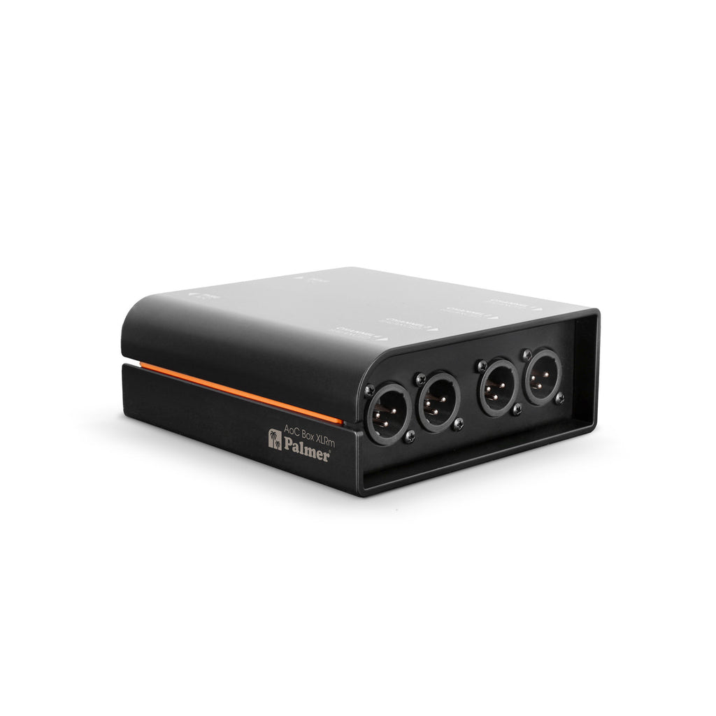 Palmer AoC Box XLRm Caja adaptadora Audio over Cat etherCON a 4 XLR macho