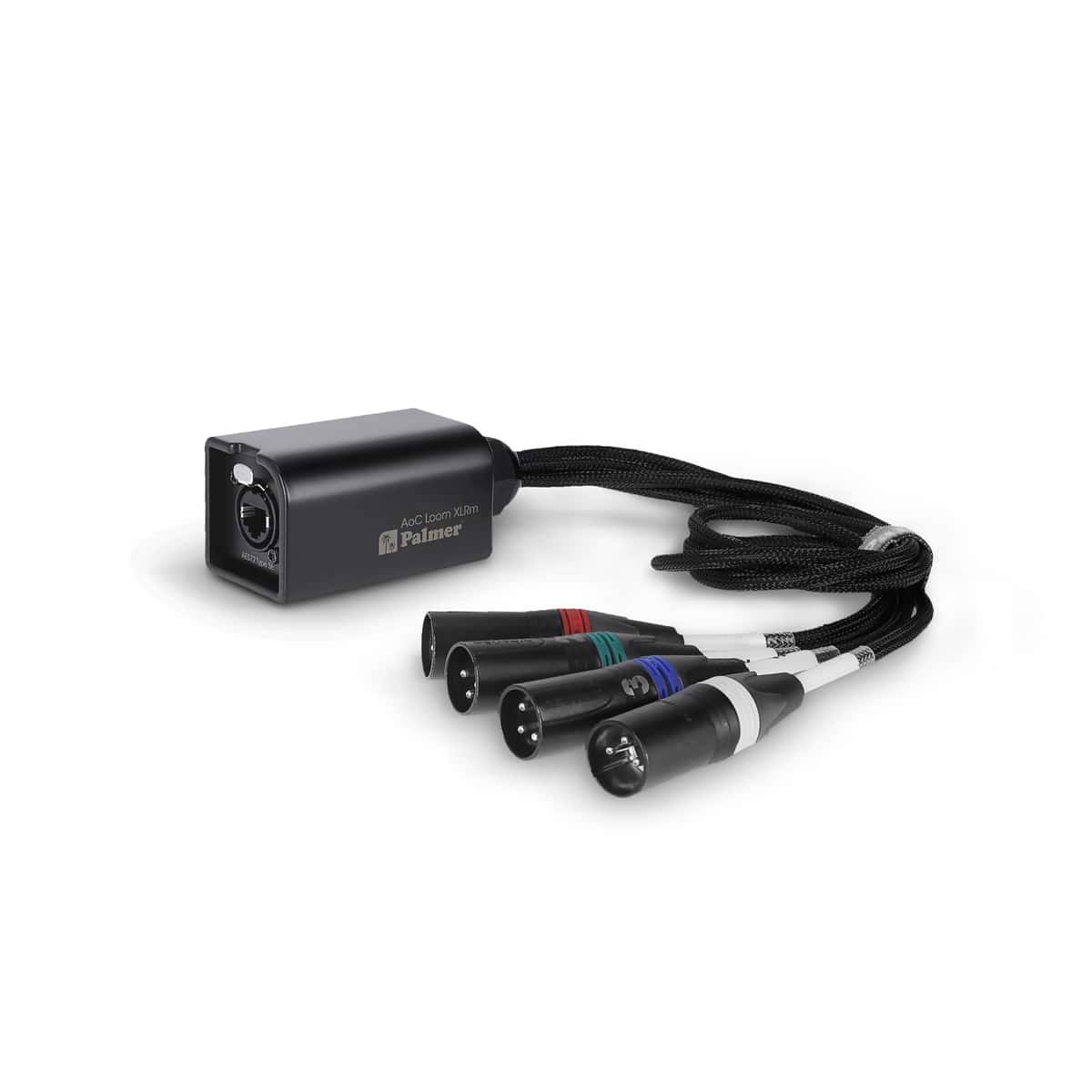 Palmer AoC Loom XLRm Cable adaptador Audio over Cat etherCON a 4 XLR macho