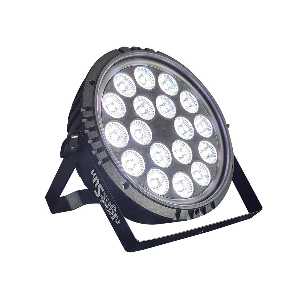 Nightsun SPC058 Par LED 18x4W RGBWAP 6 en 1 con tira LED