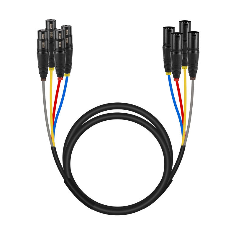 Phenyx Pro PCBL-4IN1-2M Multicable snake XLR 4 canales 2 m