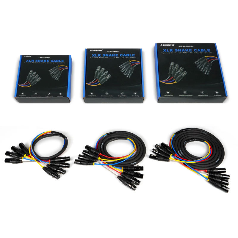 Phenyx Pro PCBL-4IN1-2M Multicable snake XLR 4 canales 2 m