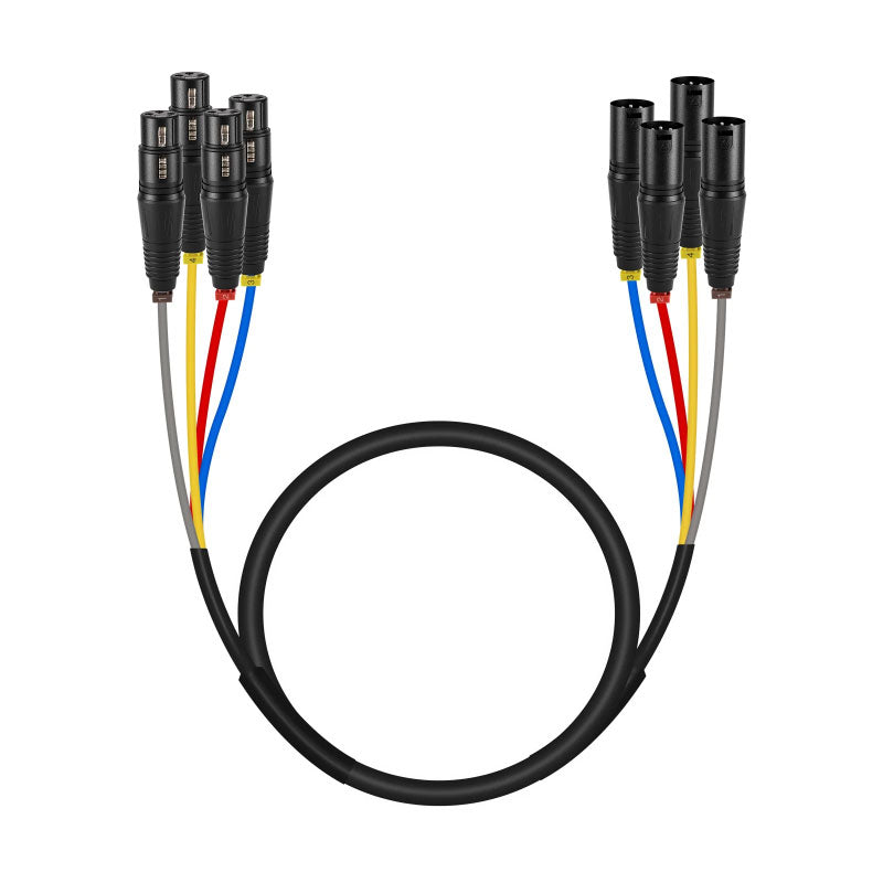 Phenyx Pro PCBL-4IN1-1M Multicable snake XLR 4 canales 1 m