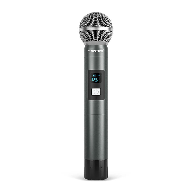 Phenyx Pro PDP-2-2H Sistema inalámbrico digital UHF con 2 micrófonos de mano