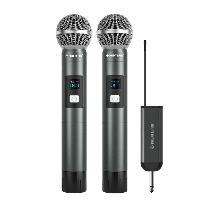 Phenyx Pro PDP-2-2H Sistema inalámbrico digital UHF con 2 micrófonos de mano