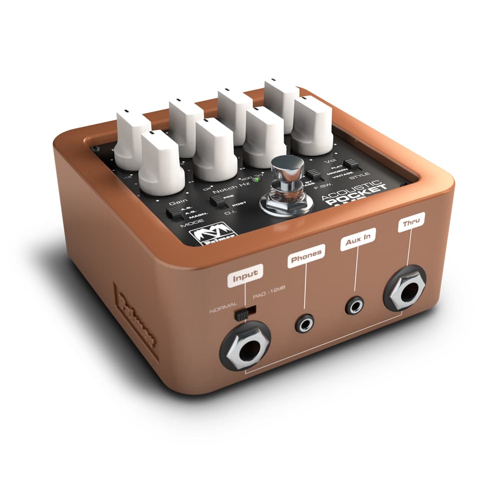 Palmer POCKET AMP ACOUSTIC Pedal preamplificador para guitarra y bajo acústico