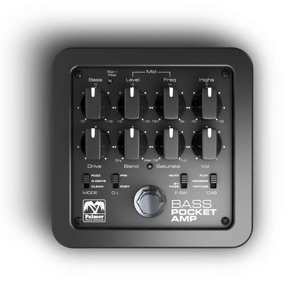 Palmer POCKET AMP BASS Pedal preamplificador portátil para bajo eléctrico