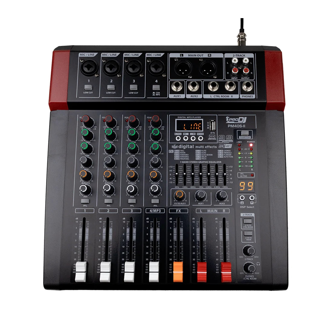 Pro DJ PM40S-II Mezclador profesional 4 canales Bluetooth