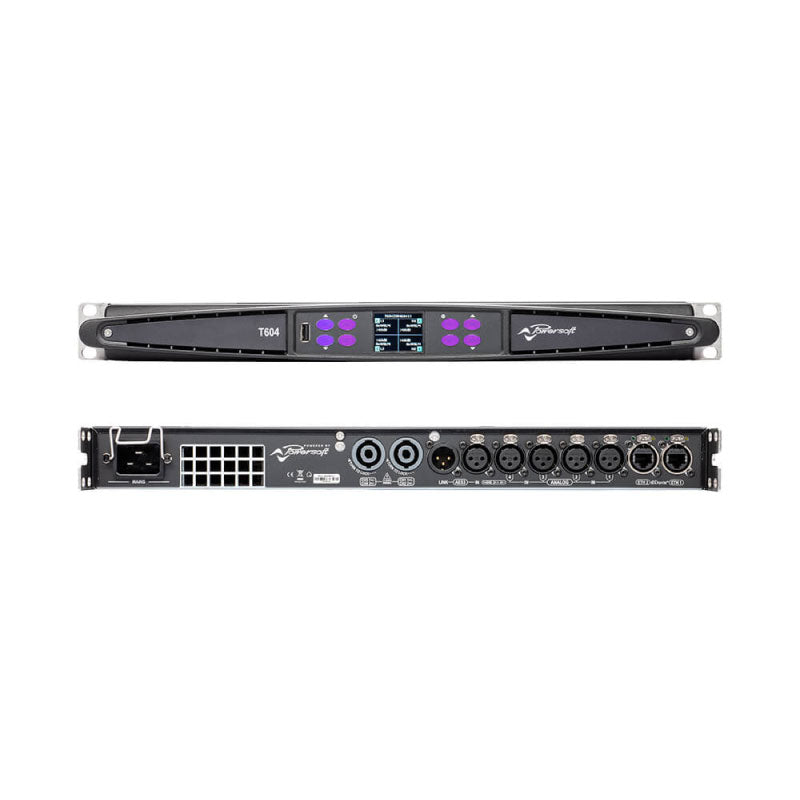 Powersoft T604 Amplificador de potencia 4 canales 6000 W Dante