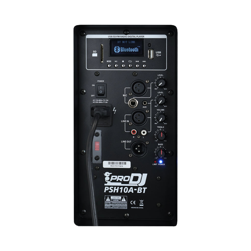 Pro DJ PSH10A-BT Cabina activa 10" 200 W Bluetooth