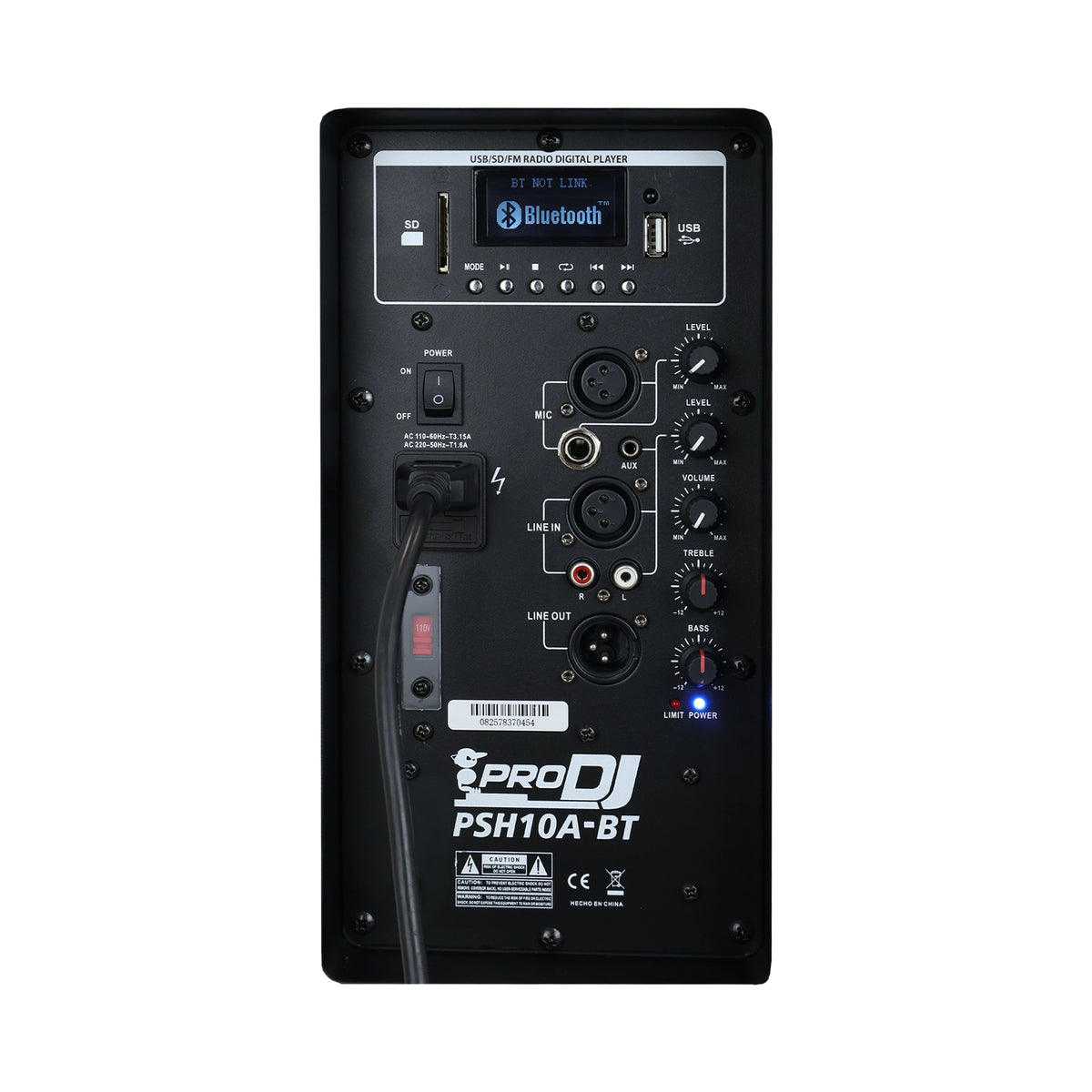 Pro DJ PSH10A-BT Cabina activa 10" 200 W Bluetooth