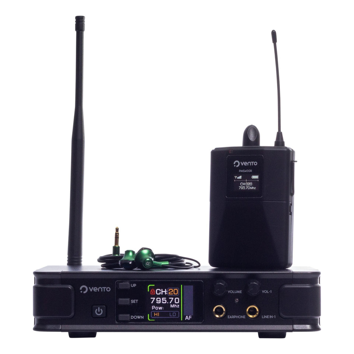Vento PM400 Sistema de monitoreo in-ear inalámbrico 790–820 MHz