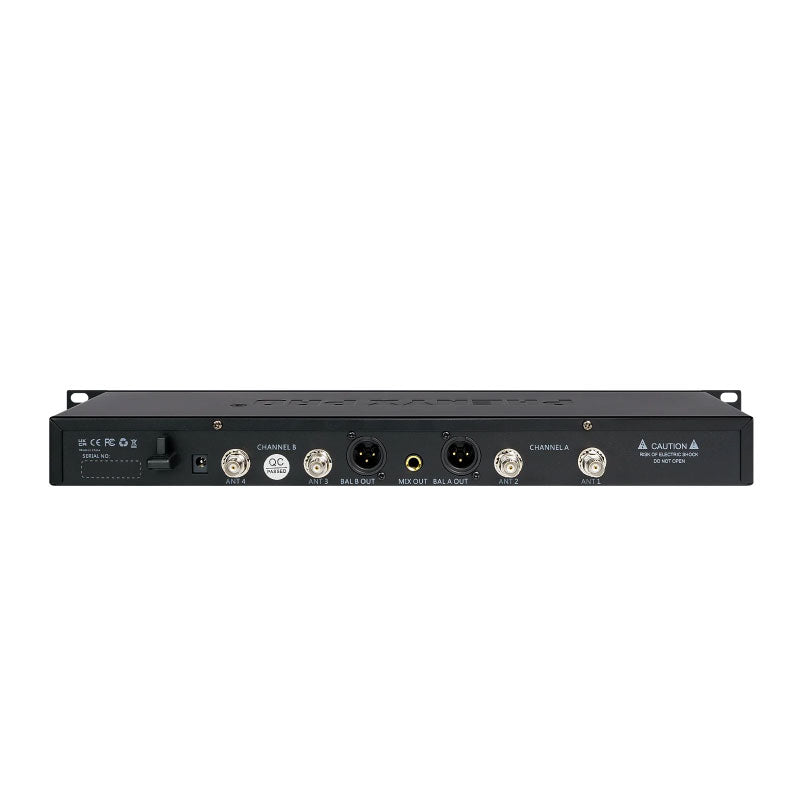 Phenyx Pro PTAU-2-2H Sistema inalámbrico UHF True Diversity con jog shuttle