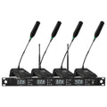 Phenyx Pro PTC-4-4G-US Sistema inalámbrico UHF 4 micrófonos de cuello de ganso