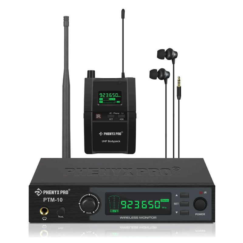 Phenyx Pro PTM-10-1B Sistema IEM estéreo UHF 1 bodypack