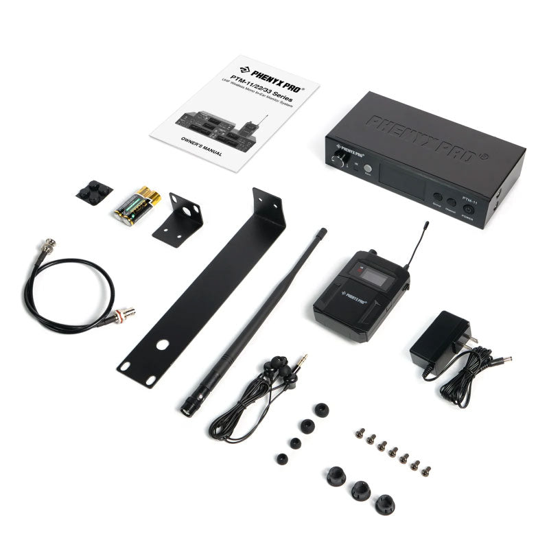 Phenyx Pro PTM-11-1B Sistema IEM mono UHF 1 transmisor 1 receptor