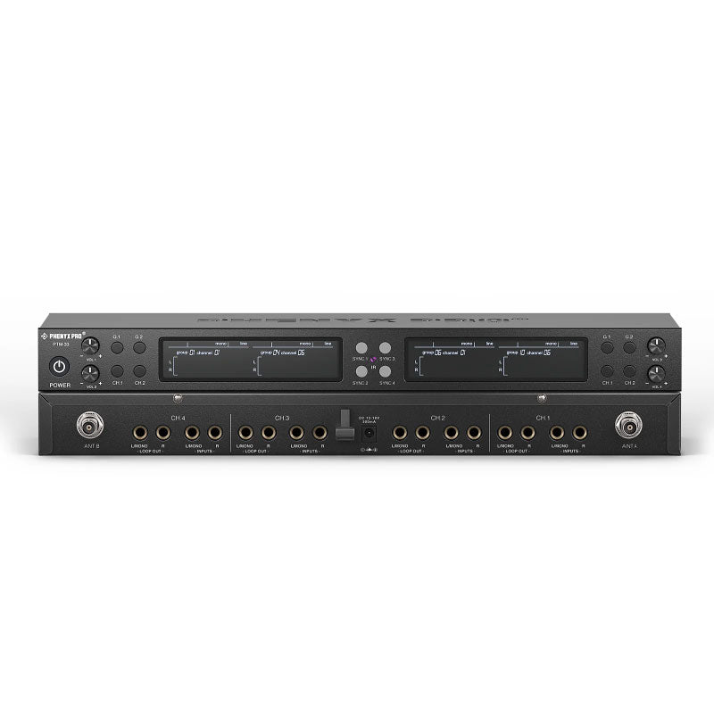 Phenyx Pro PTM-33-4B Sistema IEM mono UHF 4 canales independientes