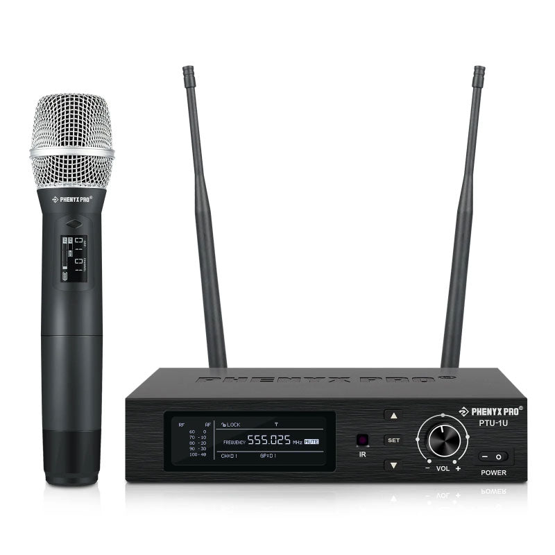 Phenyx Pro PTU-1U-1H Sistema inalámbrico UHF de mano True Diversity
