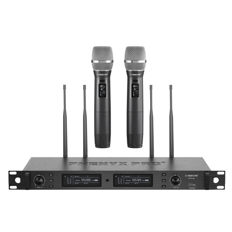 Phenyx Pro PTU-2U-2H Sistema inalámbrico UHF 2 canales True Diversity