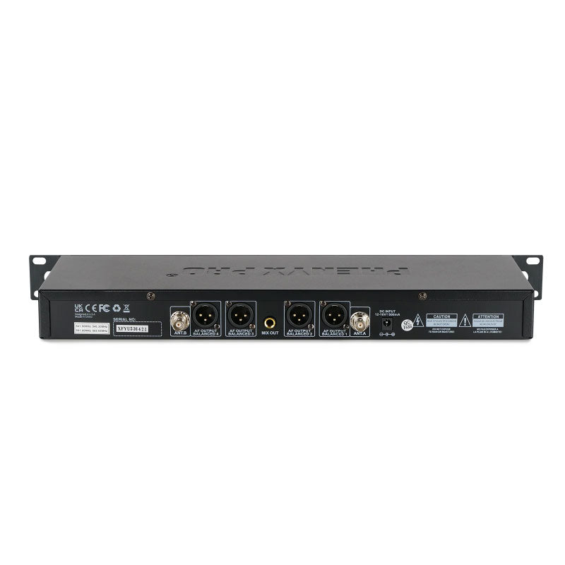 Phenyx Pro PTU-5000-4H Sistema inalámbrico UHF 4 canales frecuencia fija