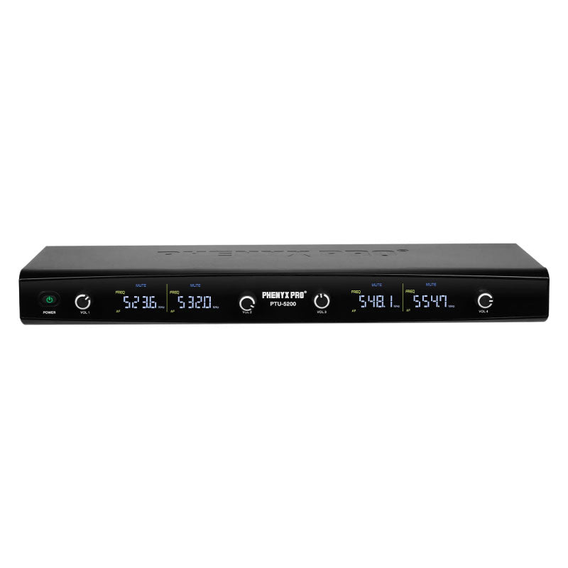 Phenyx Pro PTU-5200-4H Sistema inalámbrico UHF 4 canales de mano