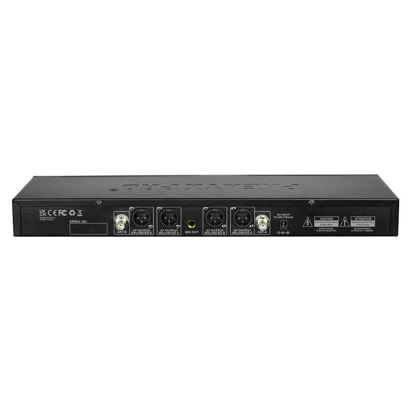 Phenyx Pro PTU-5200-4H Sistema inalámbrico UHF 4 canales de mano