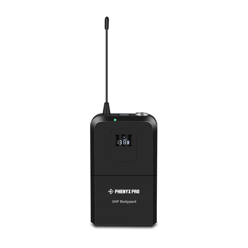 Phenyx Pro PTU-71-1H1B Sistema inalámbrico UHF 2 canales mano y bodypack